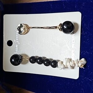Mismatched black earrings NWT